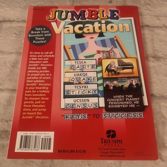 Lot of 3 Jumble Puzzle Book Word Games Brain Teaser Kingdom Explosion Vacation - Picture 4 of 16